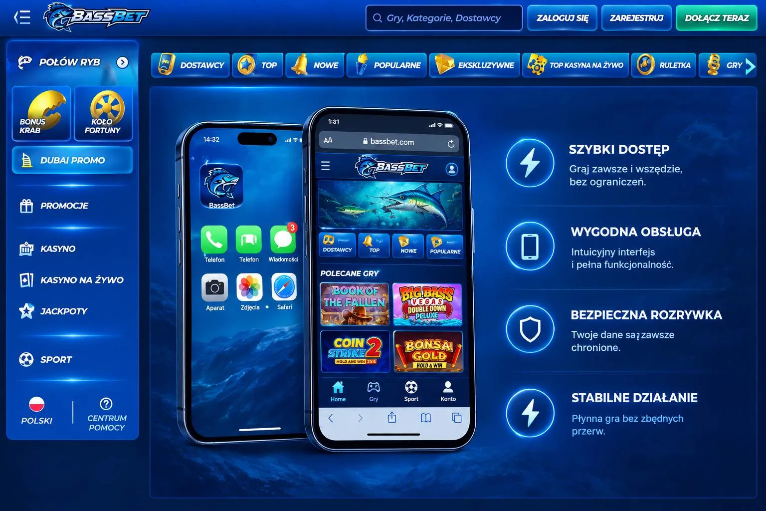 BassBet online w smartfonie bez sklepu z aplikacjami