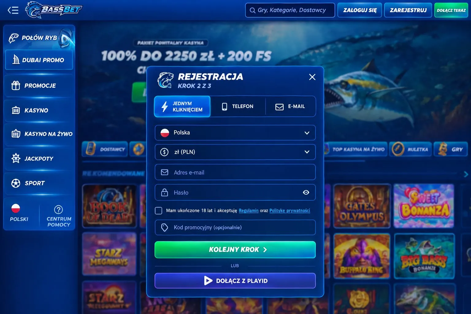 Załóż konto w BassBet Casino w trzech krokach